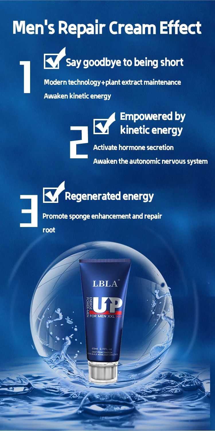 LBLA Blue UP Men's Repair Cream Repairing male corpora cavernosa, increasing size and girth,rose fragrance - Image 10