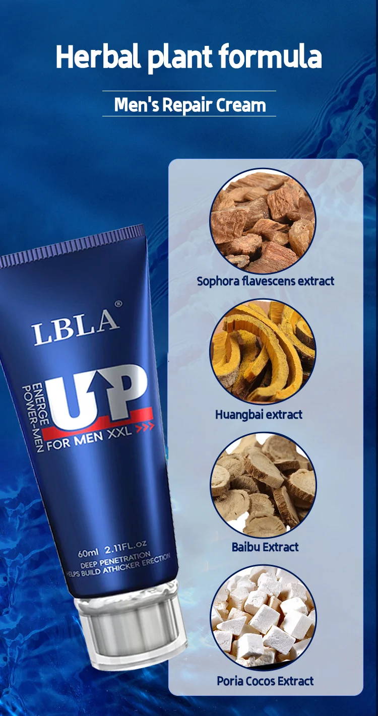 LBLA Blue UP Men's Repair Cream Repairing male corpora cavernosa, increasing size and girth,rose fragrance - Image 8
